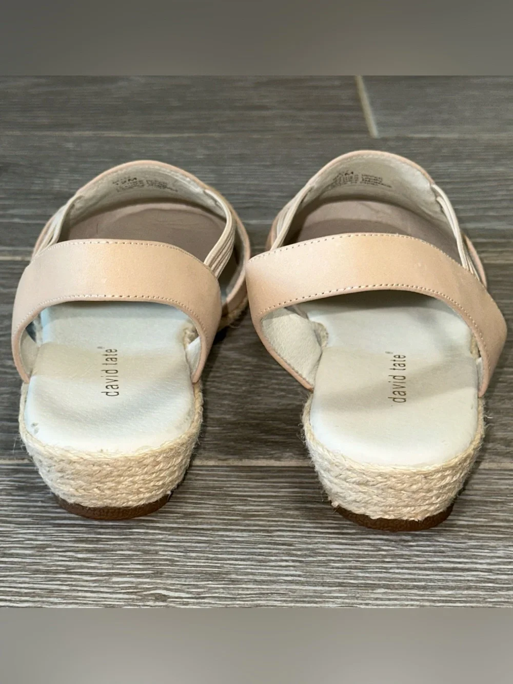 David Tate Nelly Women’s 12 Cream Slingback Closed Toe Espadrille Sandal Cottage